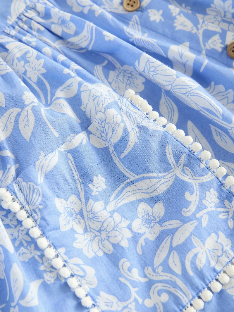 NEXT Toddler Button-Down Ditsy Floral Dress