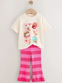 NEXT Toddler T-Shirt & Flare Leggings Set