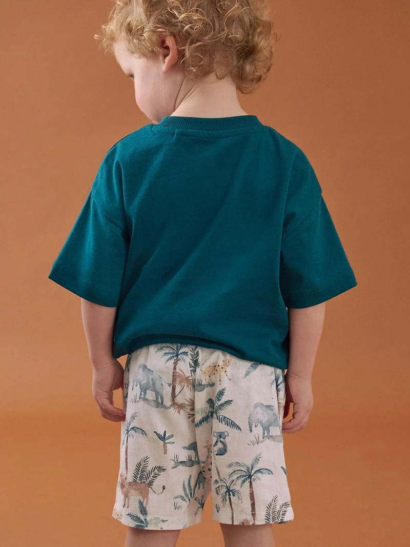 NEXT Toddler  Linen-Cotton Safari Shorts