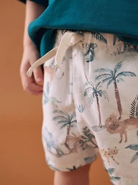 NEXT Toddler  Linen-Cotton Safari Shorts