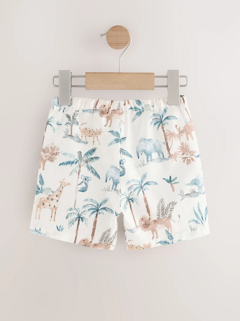 NEXT Toddler  Linen-Cotton Safari Shorts
