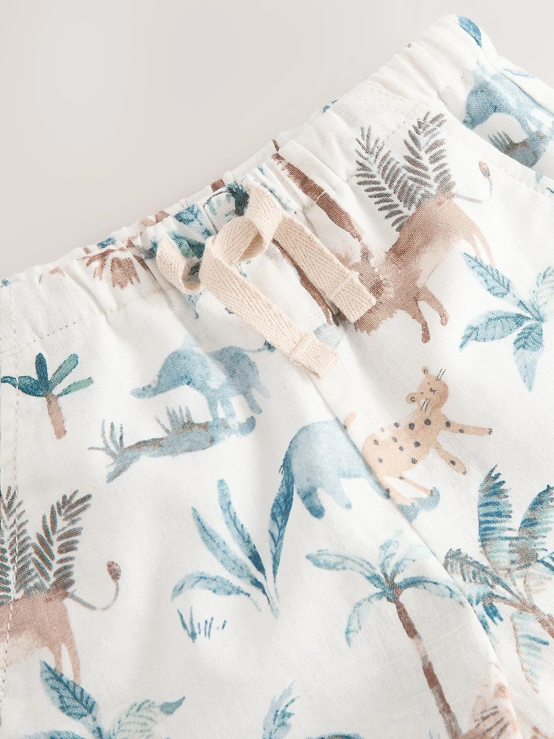 NEXT Toddler  Linen-Cotton Safari Shorts