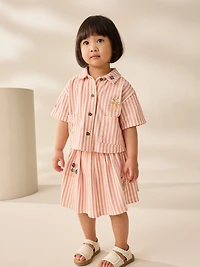 NEXT Toddler Stripe Shirt & Skirt Set