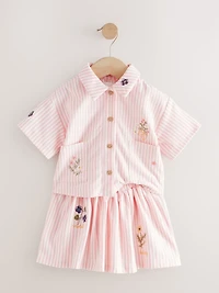 NEXT Toddler Stripe Shirt & Skirt Set