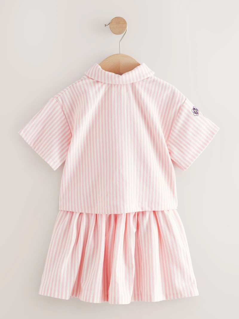 NEXT Toddler Stripe Shirt & Skirt Set