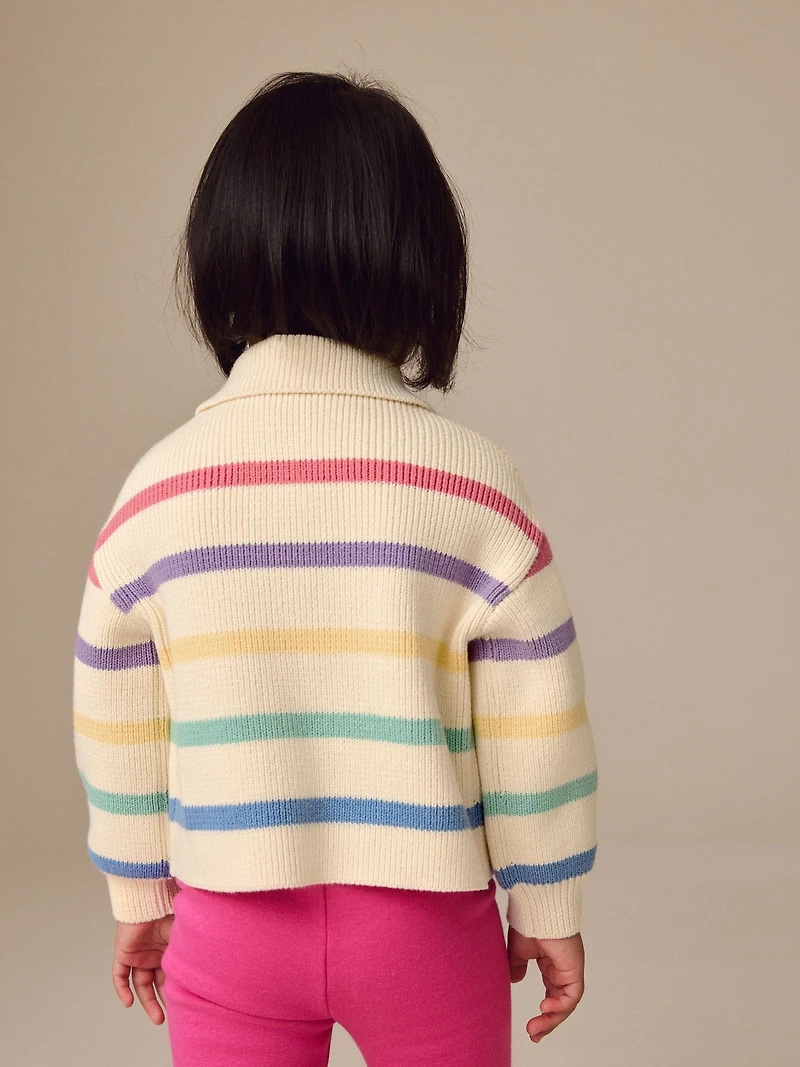 NEXT Toddler Rainbow Striped Cardigan