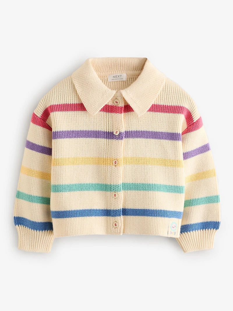 NEXT Toddler Rainbow Striped Cardigan