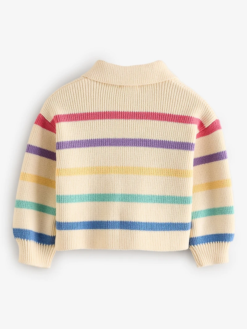 NEXT Toddler Rainbow Striped Cardigan