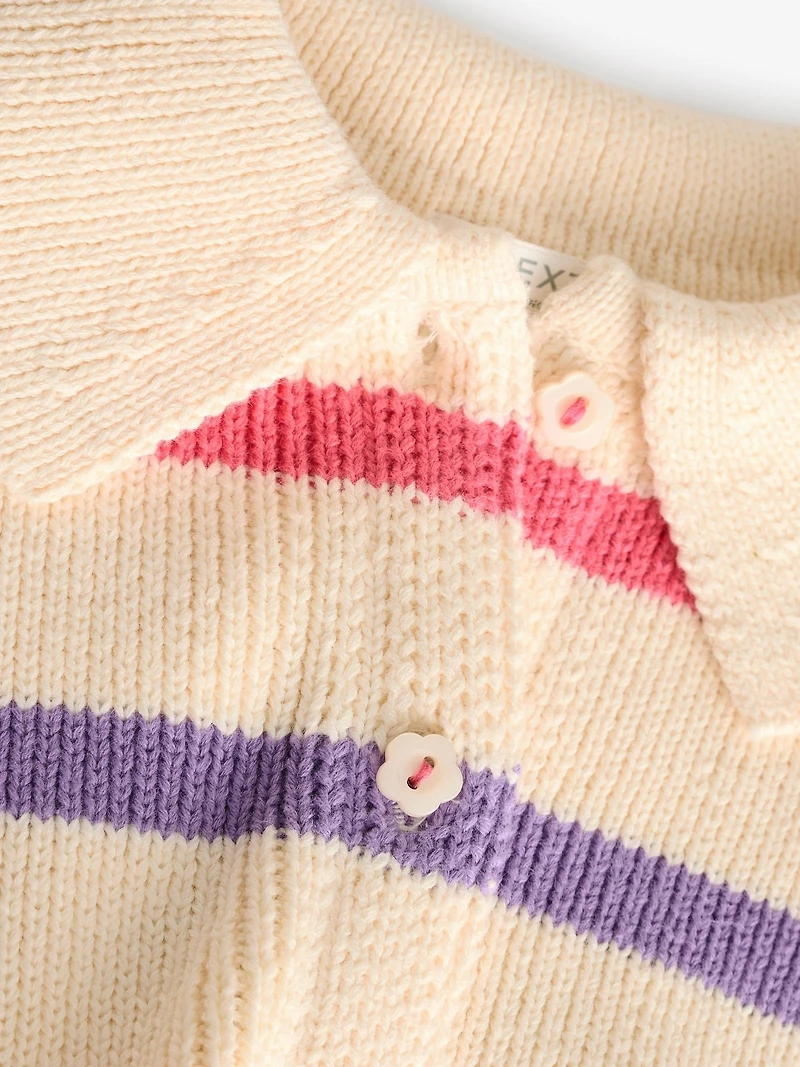NEXT Toddler Rainbow Striped Cardigan