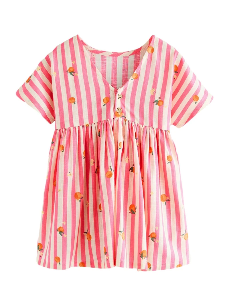 NEXT Toddler Orange & Stripe Dress