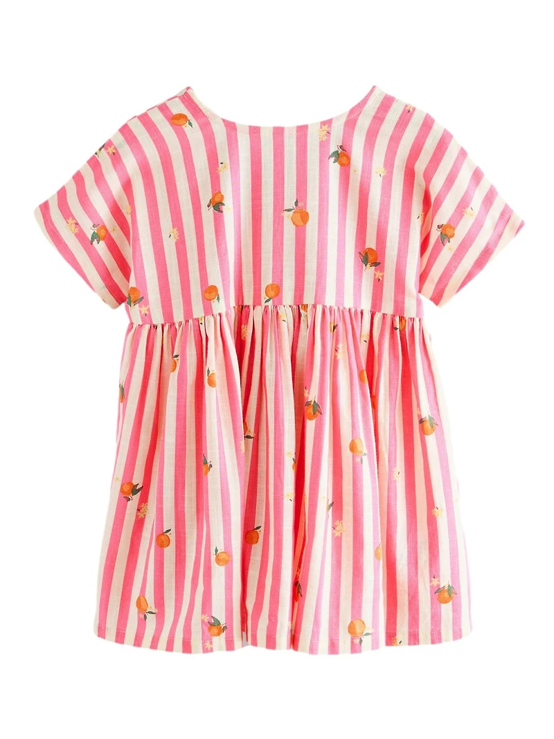 NEXT Toddler Orange & Stripe Dress