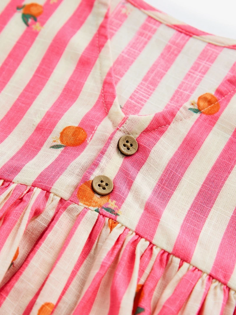 NEXT Toddler Orange & Stripe Dress