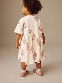 NEXT Toddler Textured Floral Jersey Dress