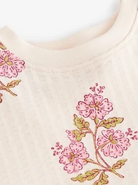 NEXT Toddler Textured Floral Jersey Dress
