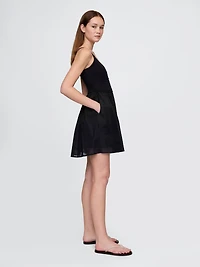 Crochet Mixed Media Mini Dress