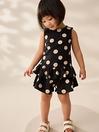 NEXT Toddler Spotted Peplum Top & Short Set