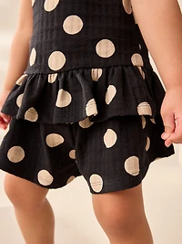 NEXT Toddler Spotted Peplum Top & Short Set
