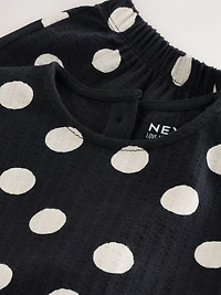 NEXT Toddler Spotted Peplum Top & Short Set