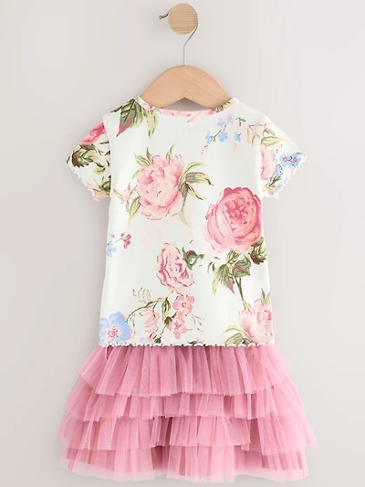 NEXT Toddler Floral Top & Tutu Set