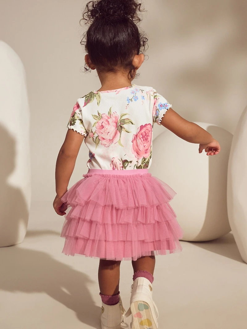 NEXT Toddler Floral Top & Tutu Set