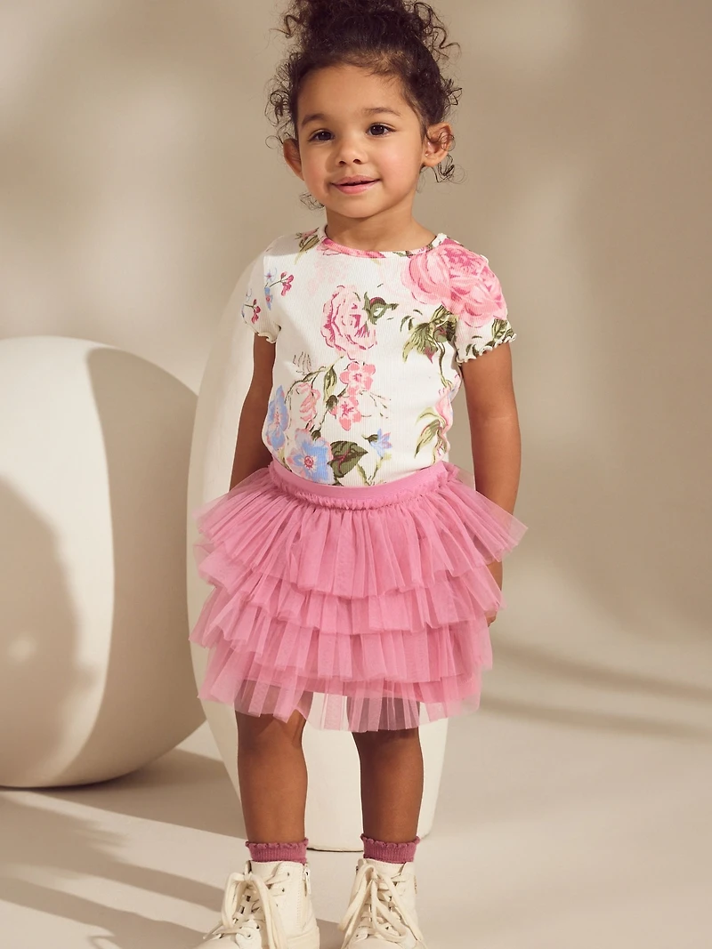 NEXT Toddler Floral Top & Tutu Set
