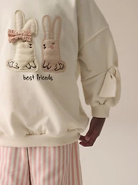 NEXT Toddler Sweatshirt & Striped Trousers Set