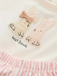 NEXT Toddler Sweatshirt & Striped Trousers Set