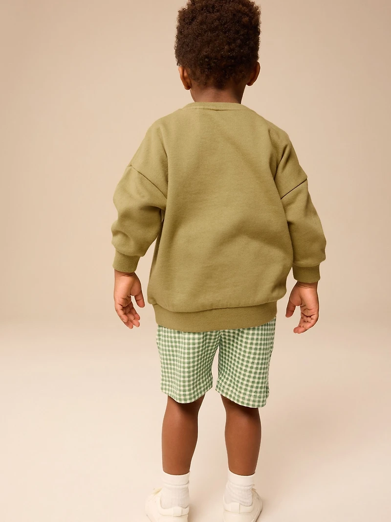 NEXT Toddler Graphic Sweatshirt & Shorts Set