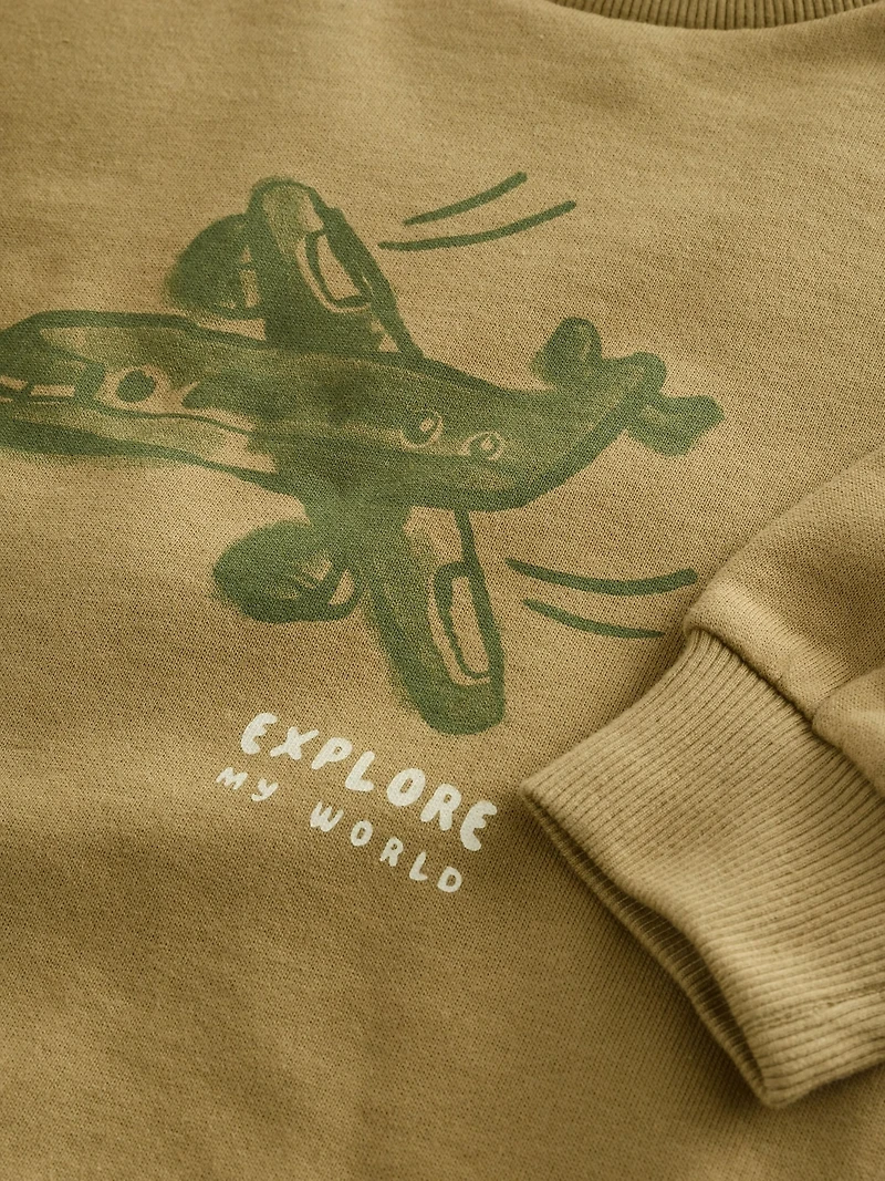 NEXT Toddler Graphic Sweatshirt & Shorts Set