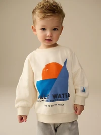 NEXT Toddler Graphic Sweatshirt & Shorts Set