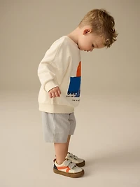 NEXT Toddler Graphic Sweatshirt & Shorts Set