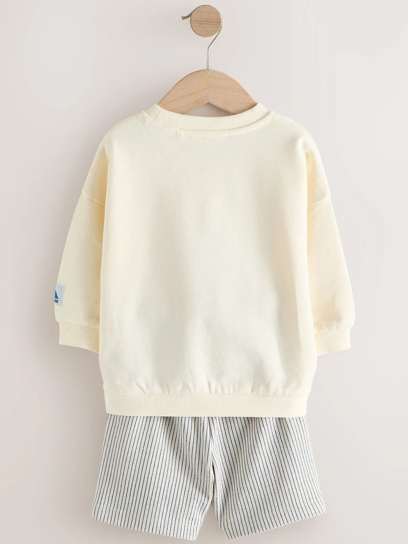 NEXT Toddler Graphic Sweatshirt & Shorts Set