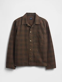 Plaid Canvas Denim Overshirt