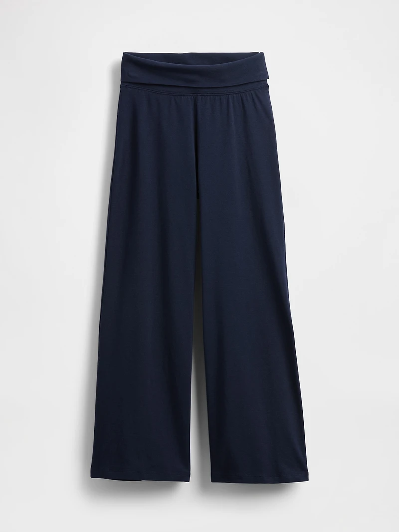 Kids Wide-Leg Foldover Leggings