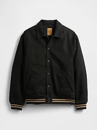 Oversized Varsity Denim Jacket