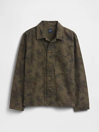 Floral Canvas Denim Overshirt