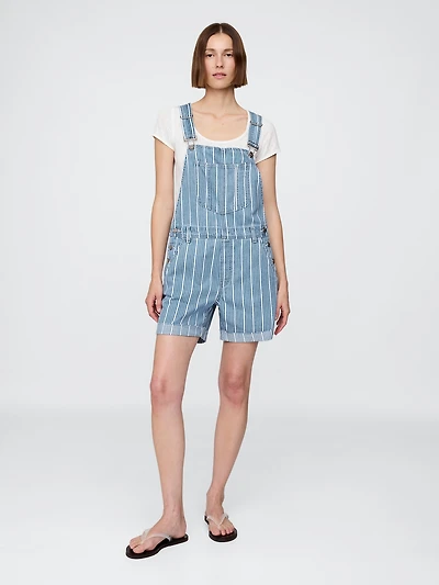 UltraSoft Denim Stripe Shortalls