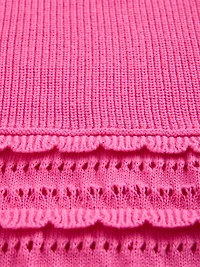 Kids Scalloped Mixed-Stitch Sweater