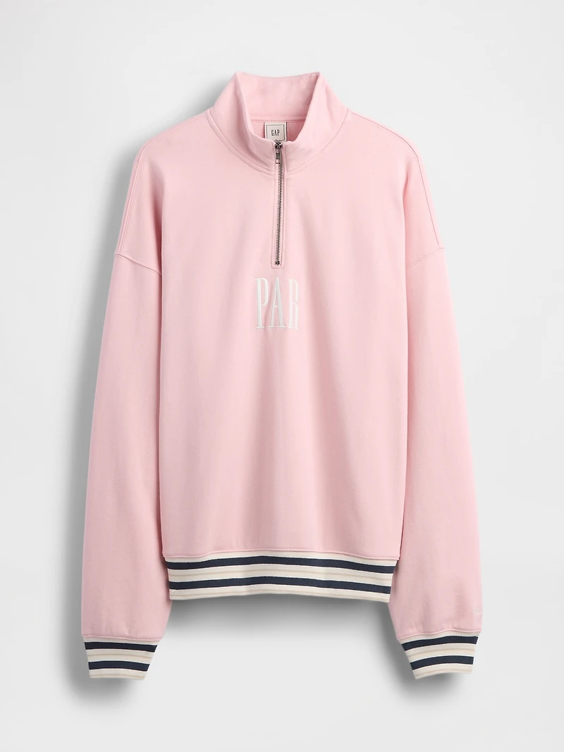 Gap × Malbon Heavyweight Logo Quarter-Zip Pullover