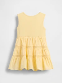 Baby & Toddler Lace-Trim Mixed Media Dress