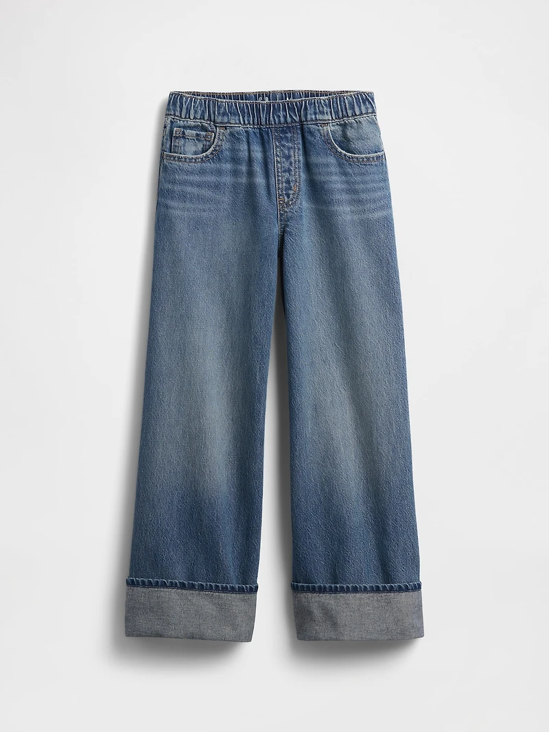 Kids Low Rise Easy Wide-Leg Baggy Jeans