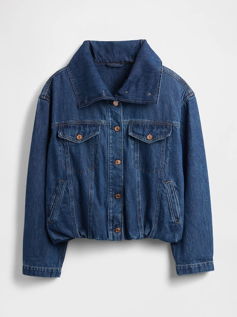 Denim Oversized Bubble Jacket
