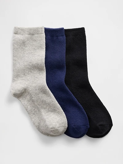 Kids Marvel Superhero Crew Socks (3-Pack