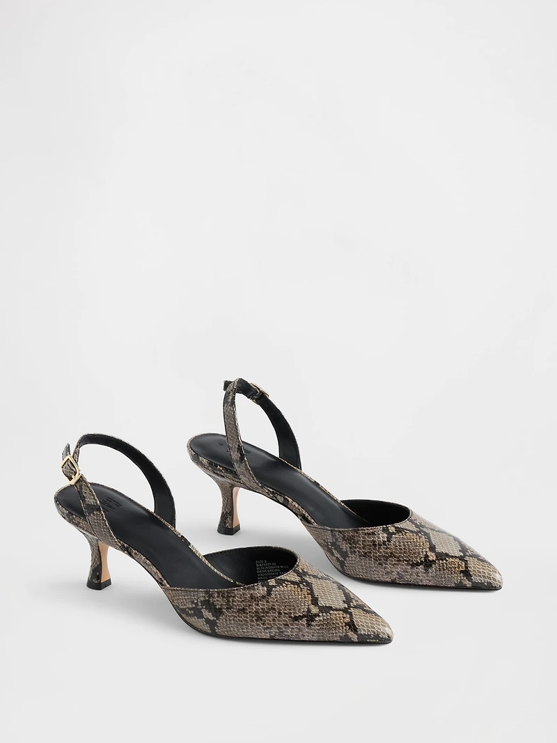 Slingback Kitten Heels