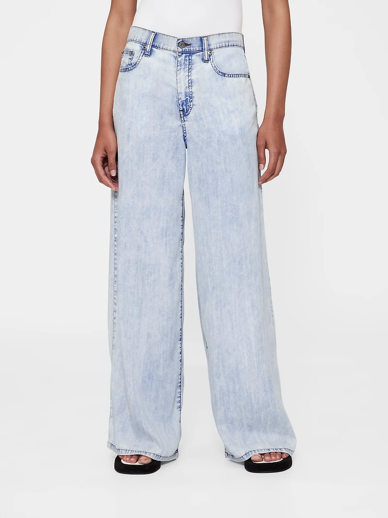 GapStudio Mid Rise Draped Denim Baggy Jeans