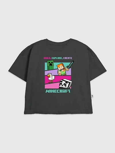 Kids Minecraft Build Create Explore Graphic T-Shirt