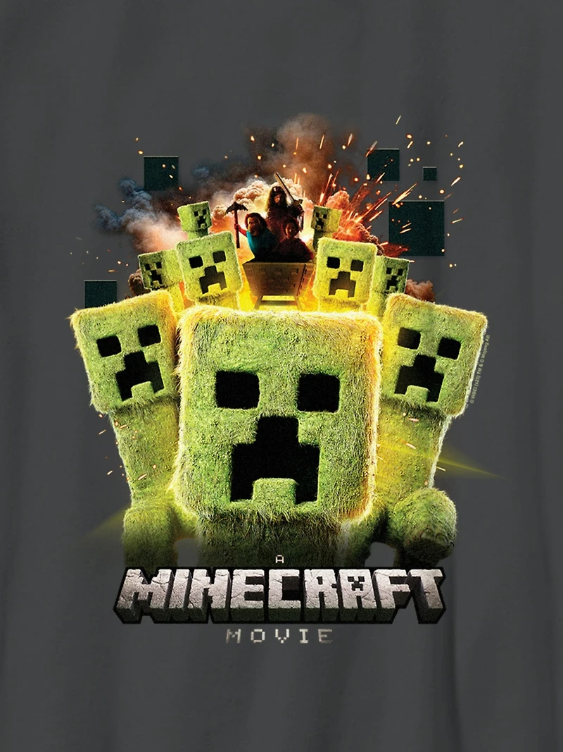 Kids Minecraft Creeper Group Graphic T-Shirt