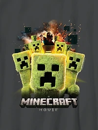 Kids Minecraft Creeper Group Graphic T-Shirt