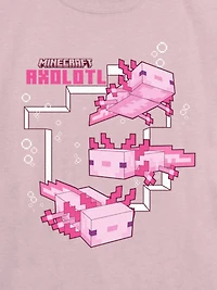 Kids Minecraft Axolotl Graphic T-Shirt