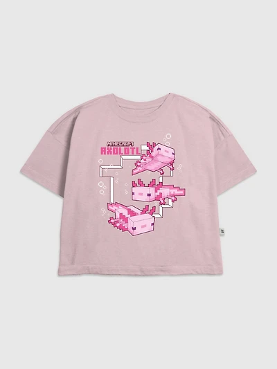Kids Minecraft Axolotl Graphic T-Shirt